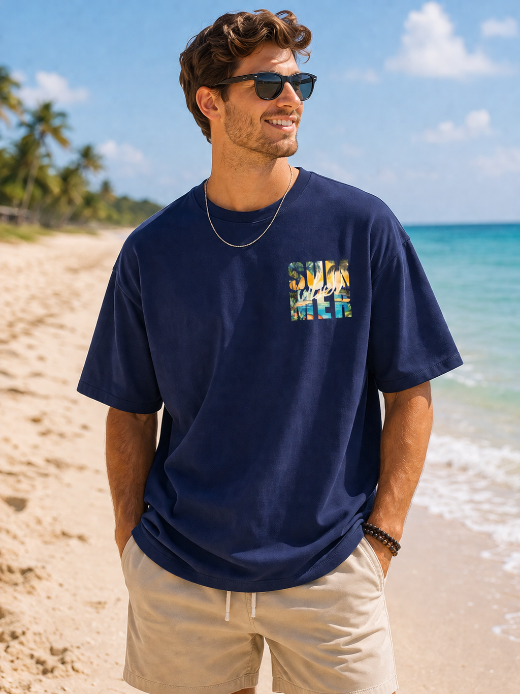 Beach Vibe Premium Oversized Tee