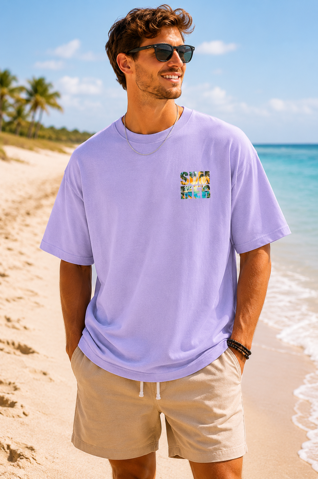 Beach Vibe Premium Oversized Tee
