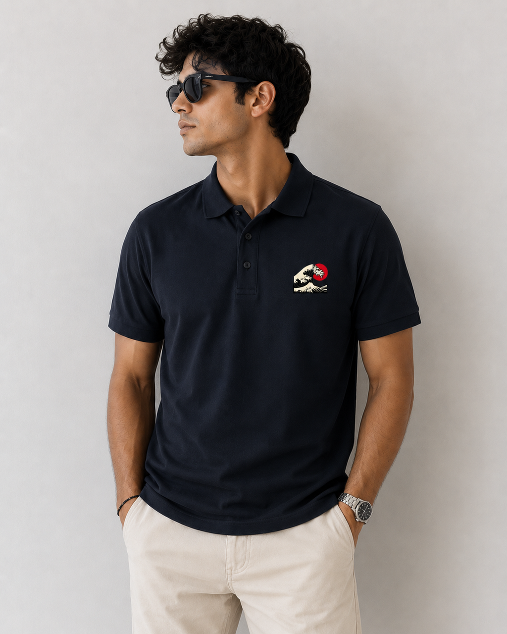 Sea Embroidery Design Tee