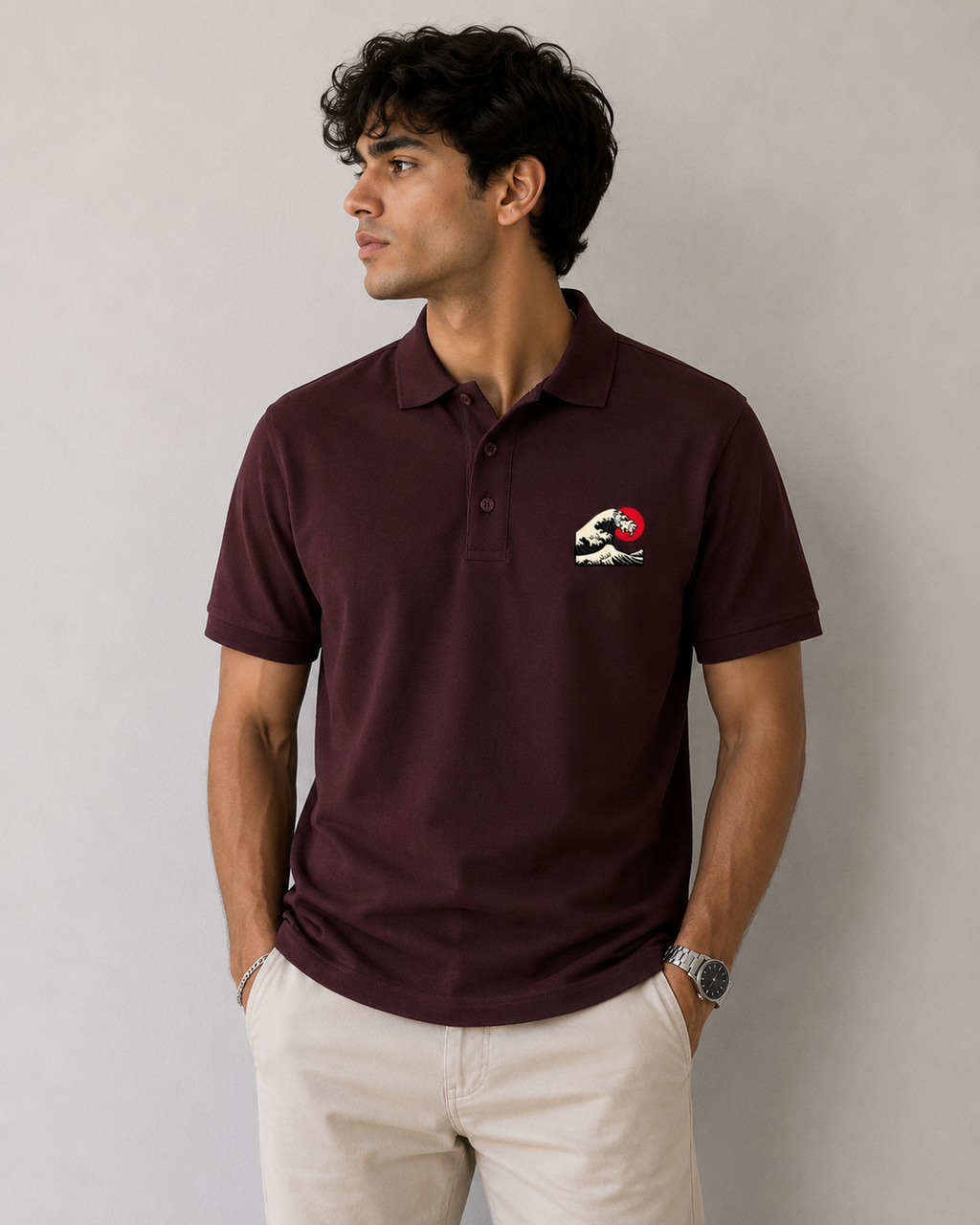 Sea Embroidery Design Tee
