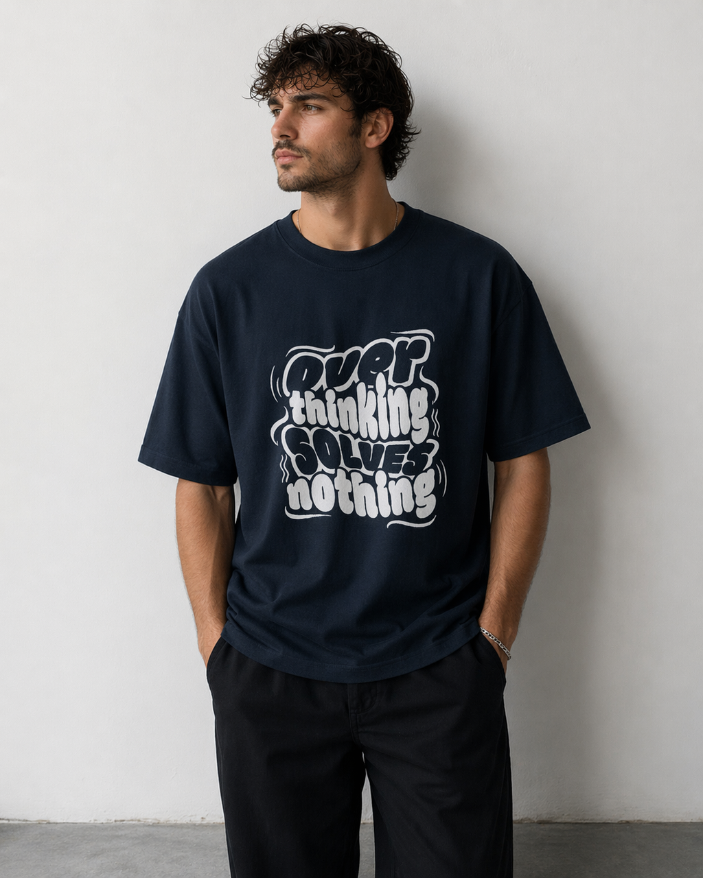 No More Overthing  Oversized Tee