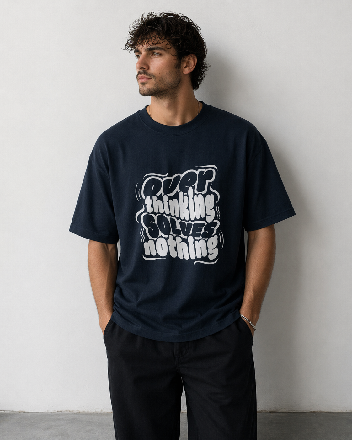 No More Overthing  Oversized Tee