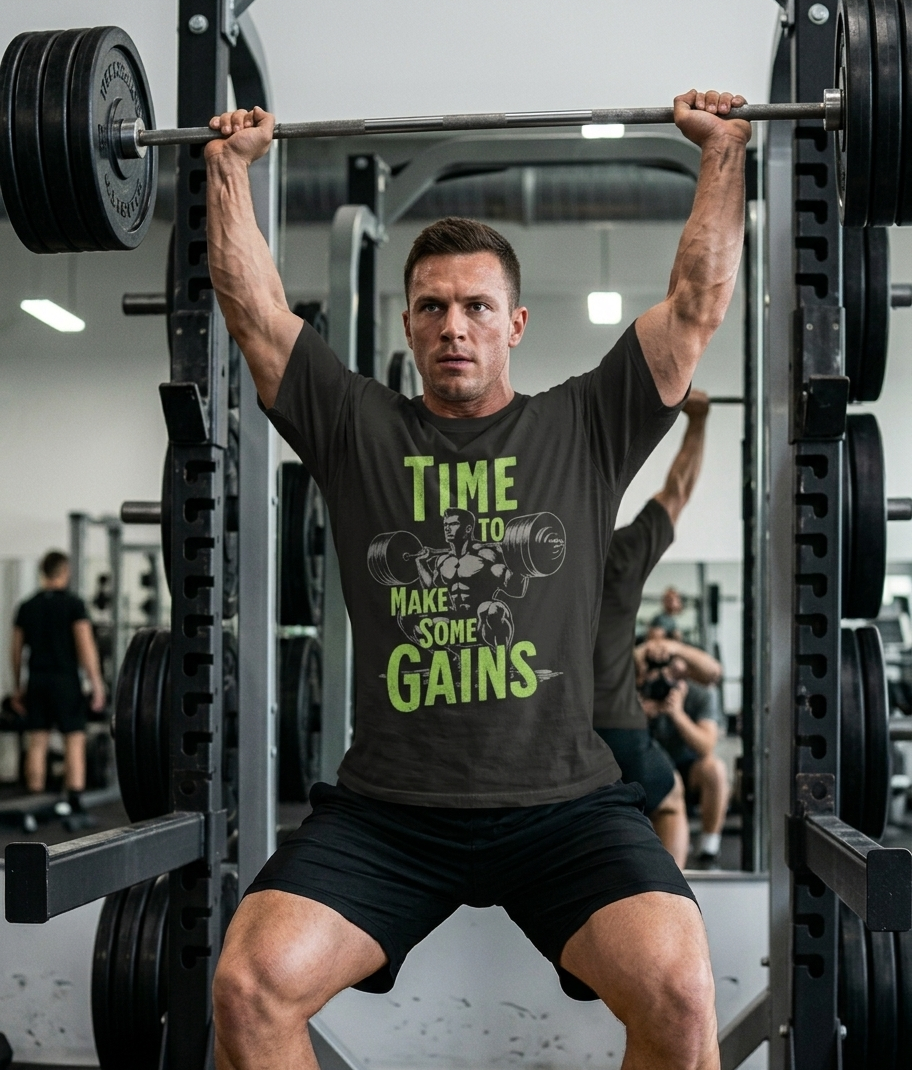 Gym Man Power Over Size Tees