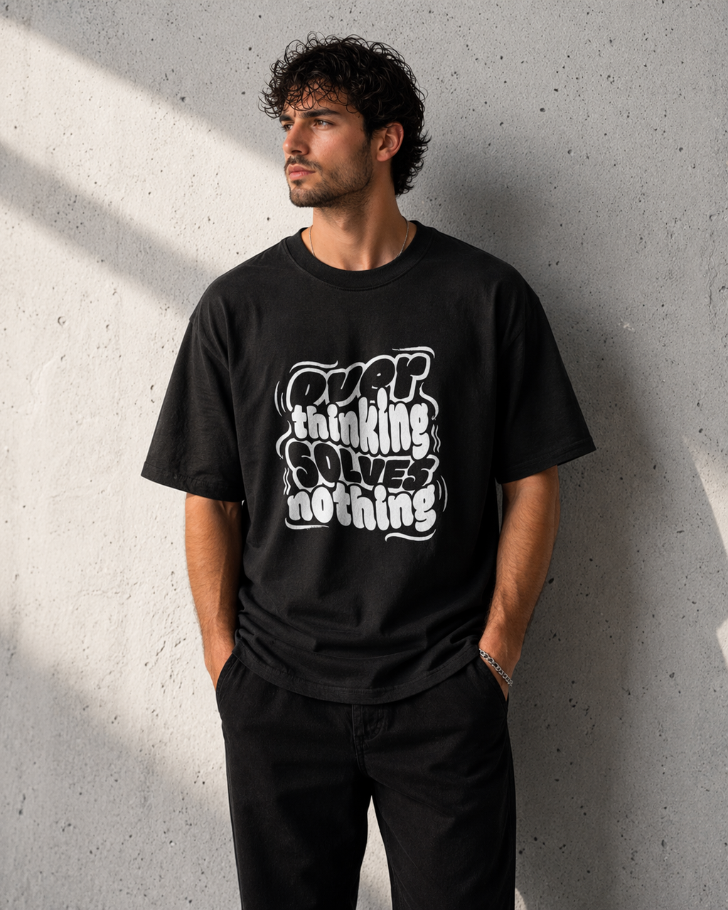 No More Overthing  Oversized Tee